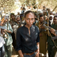 Sudanese reporter Nima Elbagir with the Janjaweed militia in Darfur, Sudan.